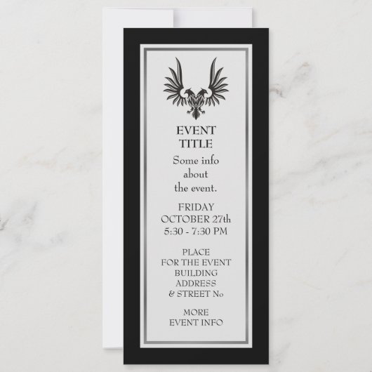 Eagle met twee kop kaart (Achterkant)