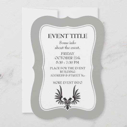 Eagle met twee kop kaart (Achterkant)