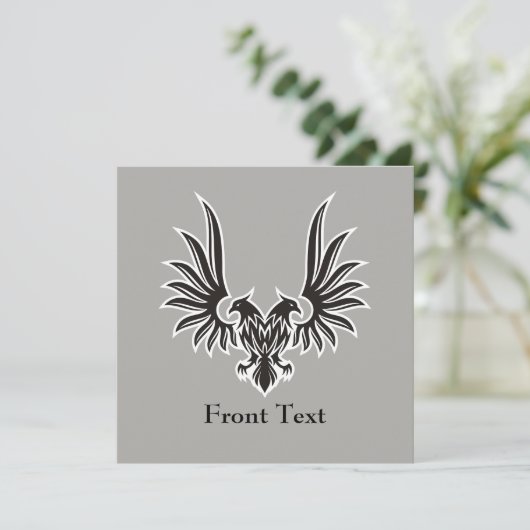 Eagle met twee kop kaart (Staand voorkant)