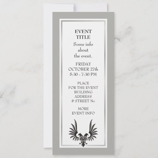 Eagle met twee kop kaart (Achterkant)