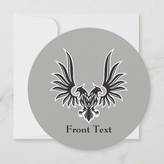 Eagle met twee kop kaart (Voorkant)