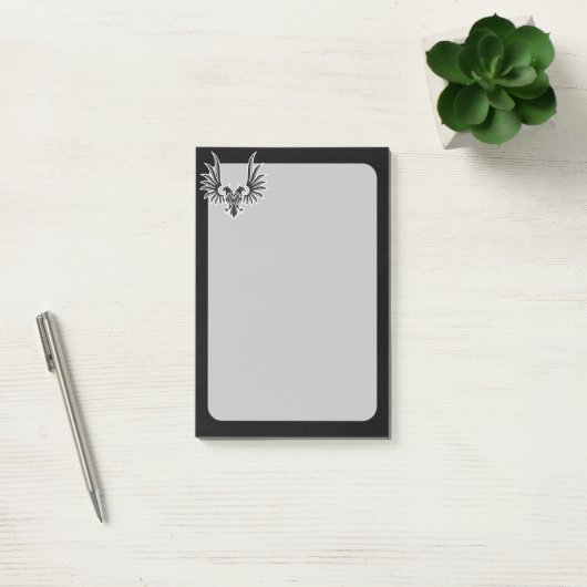 Eagle met twee kop post-it® notes (Kantoor)