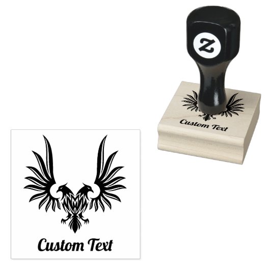 Eagle met twee kop Rubber Stamp Rubberstempel (Gestempeld)
