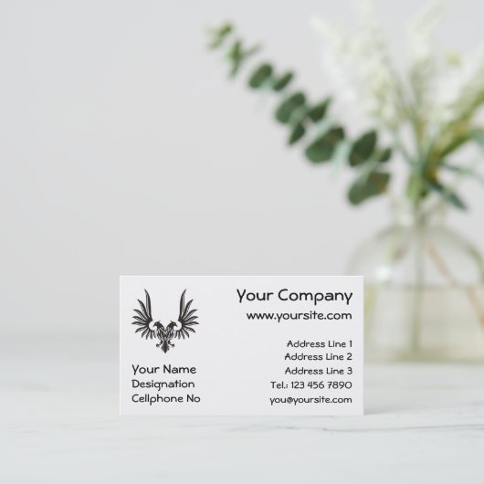 Eagle met twee kop visitekaartje (Staand voorkant)