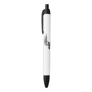Eagle met twee kop zwarte inkt pen