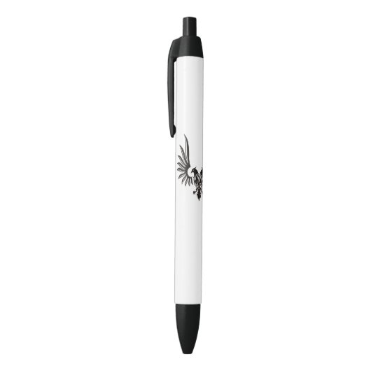 Eagle met twee kop zwarte inkt pen (Top (Verticaal))