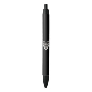 Eagle met twee kop zwarte inkt pen