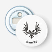 Eagle met twee koppen button flesopener (Voorkant)