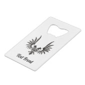 Eagle met twee koppen Kredietkaart Open voor fles Creditkaart Flessenopener (Voorkant Gekanteld)