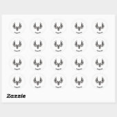 Eagle met twee ronde-stickers ronde sticker (Vel)