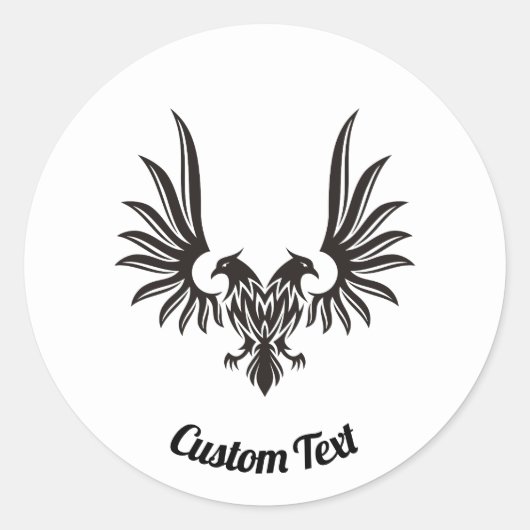 Eagle met twee ronde-stickers ronde sticker (Voorkant)