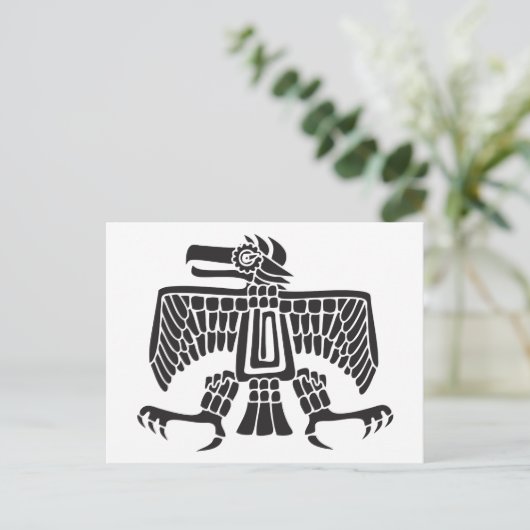 Eagle, Mexicaanse hiërogliefen (Maya) Briefkaart (Staand voorkant)