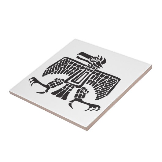 Eagle, Mexicaanse hiërogliefen (Maya) Tegeltje (Zijkant)