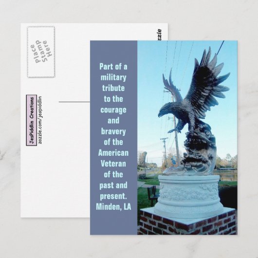 Eagle Militaire Tribute Briefkaart (Voorkant / Achterkant)