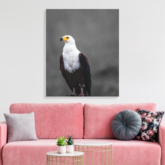 Eagle minimalistische selectieve kleurenfotografie canvas afdruk (Insitu (Woonkamer))