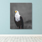 Eagle minimalistische selectieve kleurenfotografie canvas afdruk (Insitu (Houten vloer))