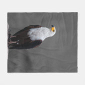 Eagle minimalistische selectieve kleurenfotografie fleece deken (Voorkant (Horizontaal))