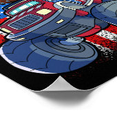 Eagle Monster Truck 4 juli Jongens Amerikaanse vla Poster (Hoek)