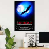 Eagle Motivatie Courage Pop Art Inspirerend Poster (Thuiskantoor)