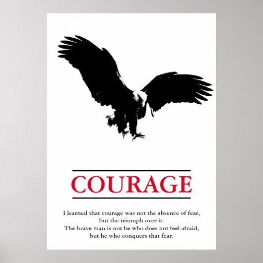 Eagle Motivatie Courage Pop Art Inspirerend Poster (Voorkant)
