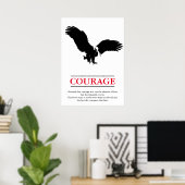 Eagle Motivatie Courage Pop Art Inspirerend Poster (Thuiskantoor)