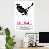 Eagle Motivatie Courage Pop Art Inspirerend Poster (Thuiskantoor)