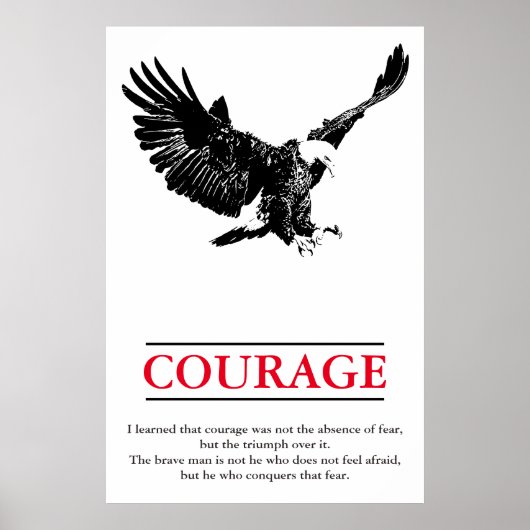 Eagle Motivatie Courage Pop Art Inspirerend Poster (Voorkant)