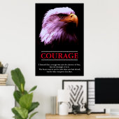 Eagle Motivatie Courage Pop Art Inspirerend Poster (Thuiskantoor)