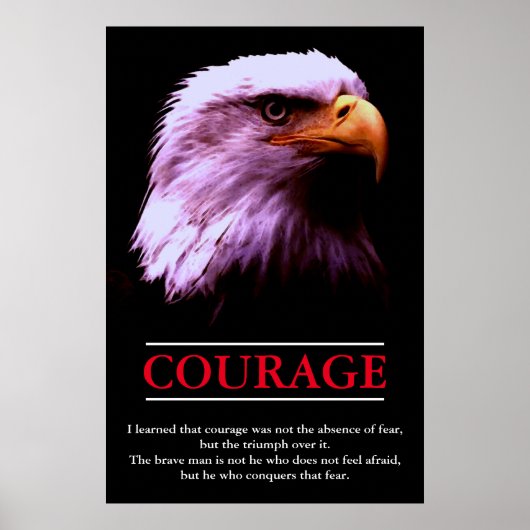 Eagle Motivatie Courage Pop Art Inspirerend Poster (Voorkant)