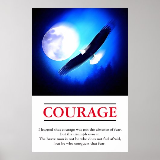 Eagle Motivatie Courage Pop Art Inspirerend Poster (Voorkant)