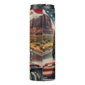 Eagle Motorcycle Amerikaanse Vrijheidsscène Thermosbeker (Achterkant)