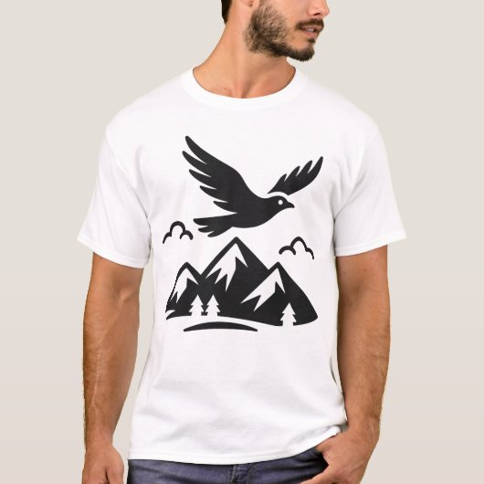 Eagle Mountain Nature Graphic T-Shirt (Voorkant)