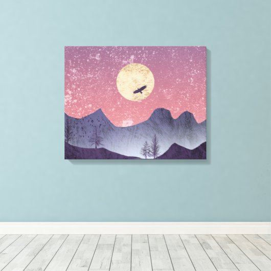 Eagle Mountains Canvas Afdruk (Insitu (Houten vloer))