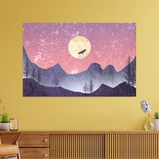Eagle Mountains Canvas Afdruk (Insitu (Woonkamer))