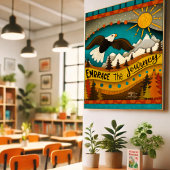 Eagle Mountains inspirerend citaat Modern landscha Poster