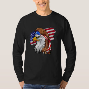 Eagle Mulle Mannen 4 juli Amerikaanse vlag Verenig T-shirt