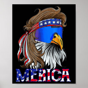 Eagle Mullet 4 juli Amerikaanse Onafhankelijkheids Poster