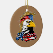 Eagle Mullet 4 juli Amerikaanse vlag Merica Keramisch Ornament (Rechts)