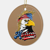 Eagle Mullet 4 juli Amerikaanse vlag Merica Keramisch Ornament (Links)