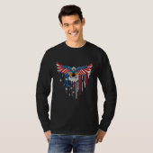 Eagle Mullet, 4 juli Amerikaanse vlag Merica Manne T-shirt (Voorkant volledig)