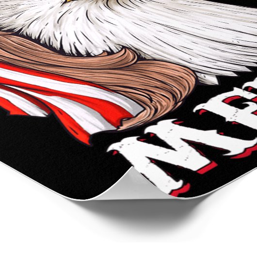 Eagle Mullet 4 juli Amerikaanse vlag Merica Poster (Hoek)