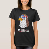 Eagle Mullet 4 juli Amerikaanse vlag Merica T-shirt (Voorkant)