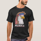 Eagle Mullet 4 juli Amerikaanse vlag Merica T-shirt (Voorkant)