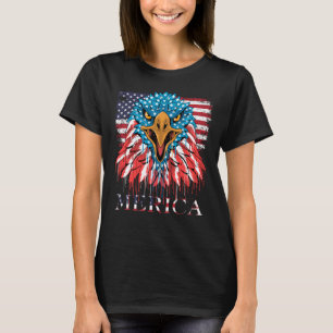 Eagle Mullet 4 juli Amerikaanse vlag Merica T-shirt