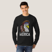 Eagle Mullet 4 juli Amerikaanse vlag Merica T-shirt (Voorkant volledig)