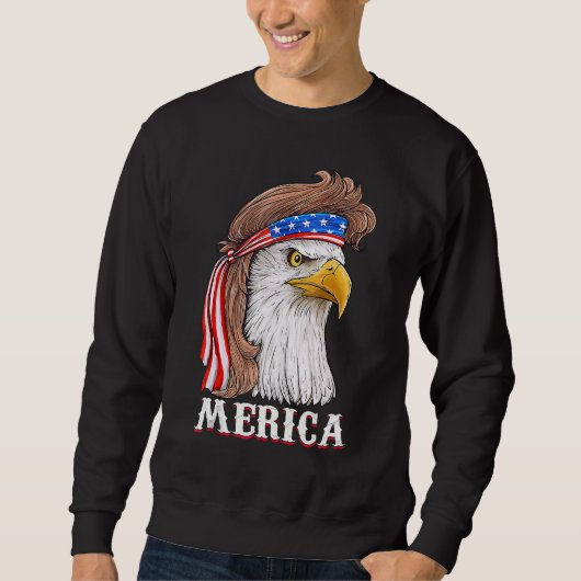 Eagle Mullet 4 juli Amerikaanse vlag Merica Trui (Voorkant)