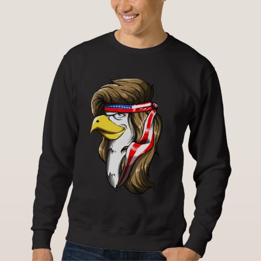 Eagle Mullet 4 juli Amerikaanse vlag Merica Trui (Voorkant)