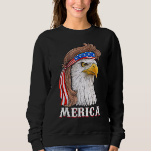 Eagle Mullet 4 juli Amerikaanse vlag Merica Trui