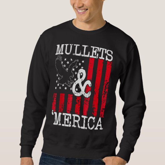 Eagle Mullet 4 juli Merica Amerikaanse vlag Wome Trui (Voorkant)