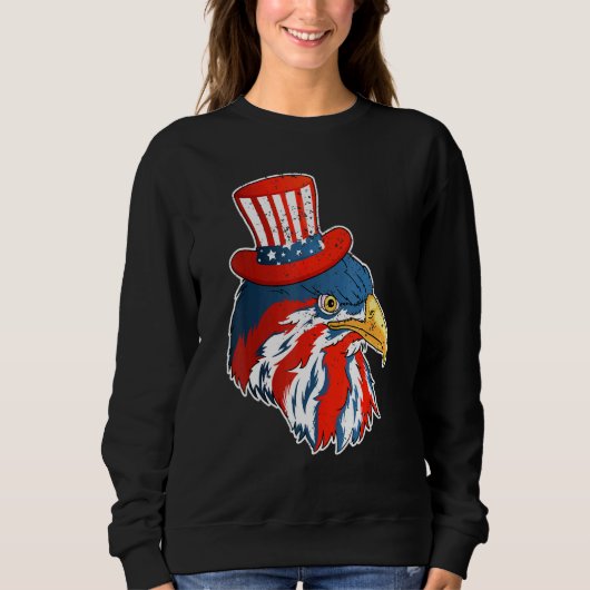 Eagle Mullet, 4 juli, met Amerikaanse vlag Trui (Voorkant)